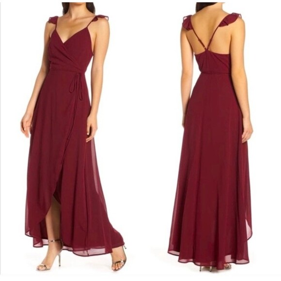 Lulu's Here’s to Us high low wrap dress size small - Picture 1 of 4